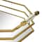CosmoLiving by Cosmopolitan 27" Gold Metal Glam Tray